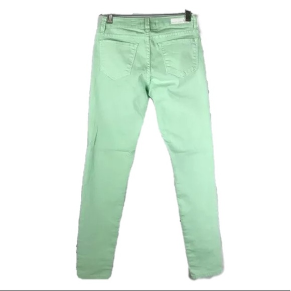 Light Green Sneak Peek Skinny Jeans Size 3 juniors - Picture 3 of 9
